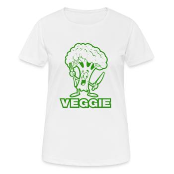Brocoli Veggie - Légumes, végétalien - T-shirt respirant Femme - blanc - Devant - AI Model Female 172 dark (172cm)