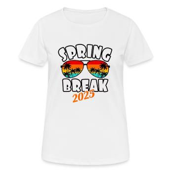 Spring Break 2025 Retro Sunset & Beach - Women's Breathable T-Shirt - white - Front - AI Model Female 172 dark (172cm)