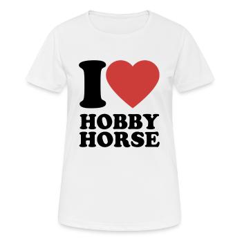 J’aime hobby cheval - Coeur - Hobby - T-shirt respirant Femme - blanc - Devant - AI Model Female 172 dark (172cm)