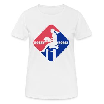 Cheval de loisir - Cheval de loisir - Équitation - Cadeau - T-shirt respirant Femme - blanc - Devant - AI Model Female 172 dark (172cm)