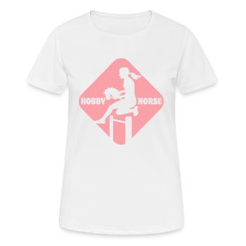 Cheval de loisir - Cheval de loisir - Équitation - Cadeau - T-shirt respirant Femme - blanc - Devant - AI Model Female 172 dark (172cm)