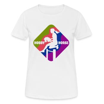 Cheval de loisir - Cheval de loisir - Équitation - Cadeau - T-shirt respirant Femme - blanc - Devant - AI Model Female 172 dark (172cm)