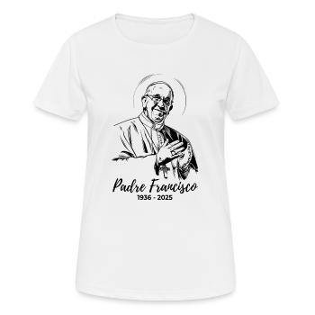 Le pape François donne sa bénédiction - T-shirt respirant Femme - blanc - Devant - AI Model Female 172 dark (172cm)