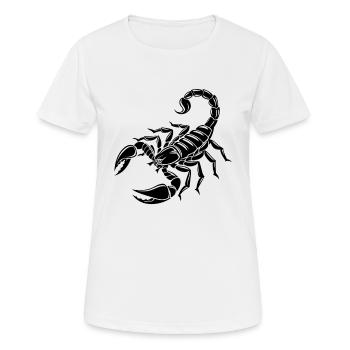 Skorpion - Giftstachel - Artenschutz - Lebensraum - Frauen T-Shirt atmungsaktiv - Weiß - Vorne - AI Model Female 172 dark (172cm)