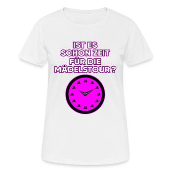IST ES SCHON ZEIT FÜR DIE MÄDELSTOUR? - Frauen T-Shirt atmungsaktiv - Weiß - Vorne - AI Model Female 172 dark (172cm)