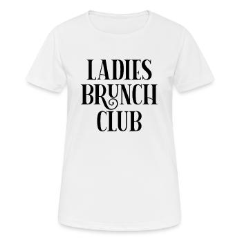 Damen Brunch Club - Frauen T-Shirt atmungsaktiv - Weiß - Vorne - AI Model Female 172 dark (172cm)