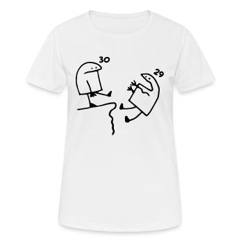 30 ans Idée Cadeau Humour Anniversaire 30 ans - T-shirt respirant Femme - blanc - Devant - AI Model Female 172 dark (172cm)
