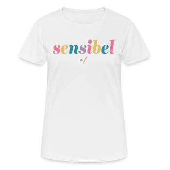 Sensible af - T-shirt respirant Femme - blanc - Devant - AI Model Female 172 dark (172cm)