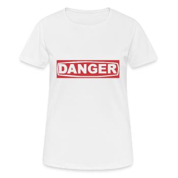 danger - T-shirt respirant Femme - blanc - Devant - AI Model Female 172 dark (172cm)