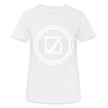Cochez la case - T-shirt respirant Femme - blanc - Devant - AI Model Female 172 dark (172cm)