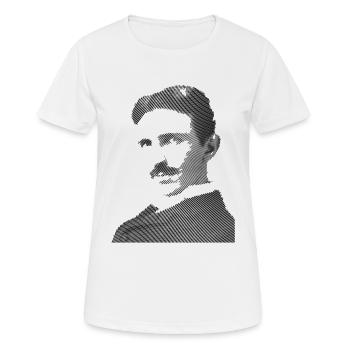 Nikola Tesla - Women's Breathable T-Shirt - white - Front - AI Model Female 172 dark (172cm)