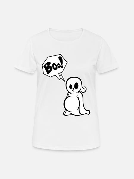 Spooky Boo! - Women's Breathable T-Shirt - white