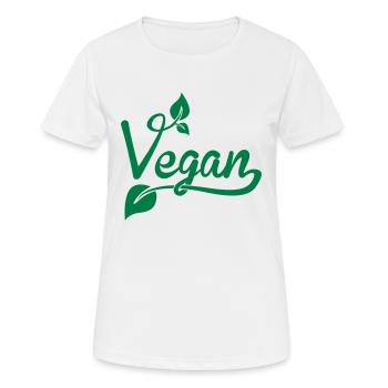 vegan - T-shirt respirant Femme - blanc - Devant - AI Model Female 172 dark (172cm)