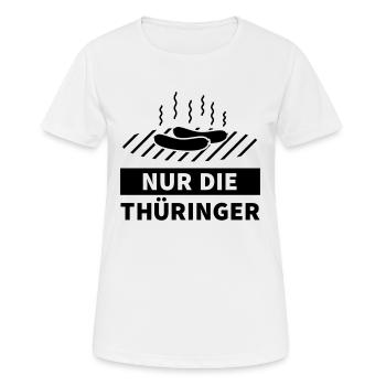 Thüringer Bratwurst - Frauen T-Shirt atmungsaktiv - Weiß - Vorne - AI Model Female 172 dark (172cm)