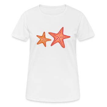 Seesterne - Frauen T-Shirt atmungsaktiv - Weiß - Vorne - AI Model Female 172 dark (172cm)