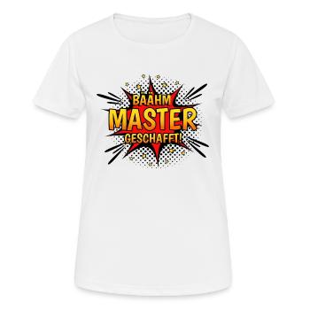 Master Level Complete Masterabschluss Geschenk - Frauen T-Shirt atmungsaktiv - Weiß - Vorne - AI Model Female 172 dark (172cm)