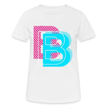 Lettre initiale B - T-shirt respirant Femme - blanc - Devant - AI Model Female 172 dark (172cm)