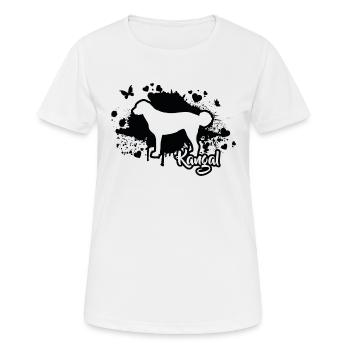 KANGAL Hunde Hund Rassehund Wilsigns - Frauen T-Shirt atmungsaktiv - Weiß - Vorne - AI Model Female 172 dark (172cm)