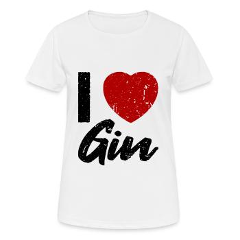 J’adore le Gin - T-shirt respirant Femme - blanc - Devant - AI Model Female 172 dark (172cm)