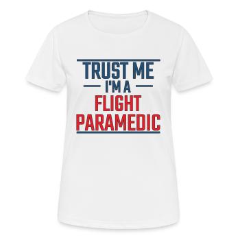 Vol Paramédic Trust me Air Rescue - T-shirt respirant Femme - blanc - Devant - AI Model Female 172 dark (172cm)