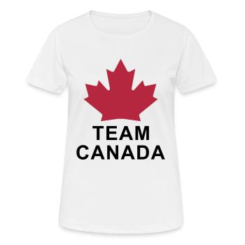 Team Canada - Frauen T-Shirt atmungsaktiv - Weiß - Vorne - AI Model Female 172 dark (172cm)