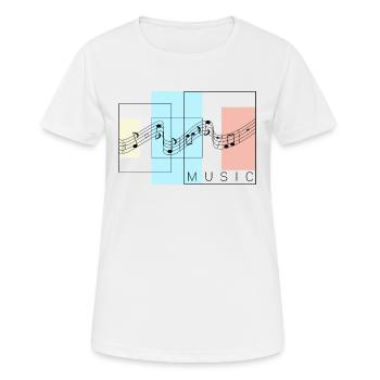 La musique et le pop art. I love music. - T-shirt respirant Femme - blanc - Devant - AI Model Female 172 dark (172cm)