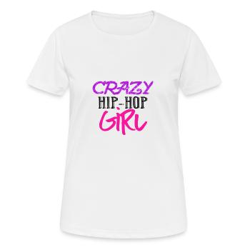 Hip-hop hip-hop hip-hop danse danseuse cadeau - T-shirt respirant Femme - blanc - Devant - AI Model Female 172 dark (172cm)