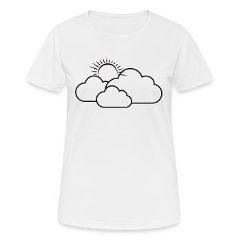 Nuages et soleil, soleil et nuages, soleil - T-shirt respirant Femme - blanc - Devant - AI Model Female 172 dark (172cm)