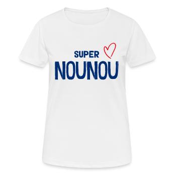 Super Nounou Meilleure Nounou de La Terre - T-shirt respirant Femme - blanc - Devant - AI Model Female 172 dark (172cm)