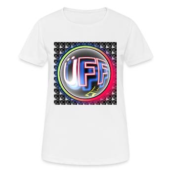 B&B [Statut] - Club WoW - T-shirt respirant Femme - blanc - Devant - AI Model Female 172 dark (172cm)