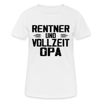 Rentner sondern Vollzeit Opa - Frauen T-Shirt atmungsaktiv - Weiß - Vorne - AI Model Female 172 dark (172cm)