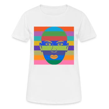Farbenfrohe Frauenpower - Frauen T-Shirt atmungsaktiv - Weiß - Vorne - AI Model Female 172 dark (172cm)