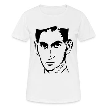 Porträt von Franz Kafka, - Frauen T-Shirt atmungsaktiv - Weiß - Vorne - AI Model Female 172 dark (172cm)