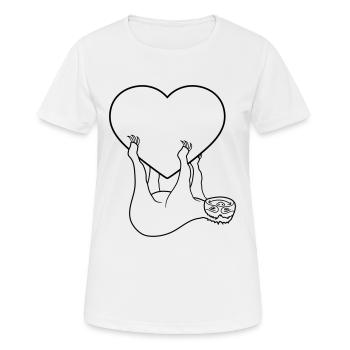 amour paresseux se détendre muede se détendre haeng - T-shirt respirant Femme - blanc - Devant - AI Model Female 172 dark (172cm)
