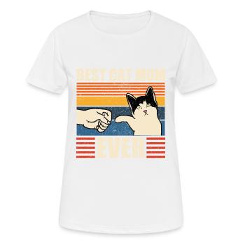 Best Cat Mom Ever Best Cat Mom Kitten - Women's Breathable T-Shirt - white - Front - AI Model Female 172 dark (172cm)
