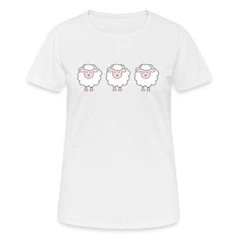 mouton - T-shirt respirant Femme - blanc - Devant - AI Model Female 172 dark (172cm)