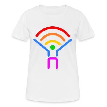 Lgbt - T-shirt respirant Femme - blanc - Devant - AI Model Female 172 dark (172cm)