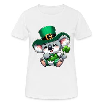 St. Patricks Day Koala Cartoon - Frauen T-Shirt atmungsaktiv - Weiß - Vorne - AI Model Female 172 dark (172cm)