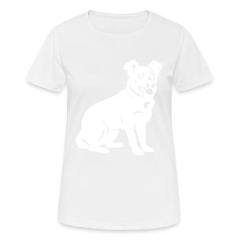 Silhouette de chien corgi - T-shirt respirant Femme - blanc - Devant - AI Model Female 172 dark (172cm)