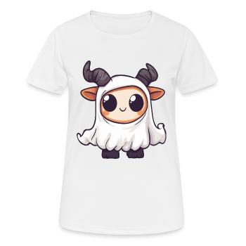 Bergziege Halloween Lustig Geist - Frauen T-Shirt atmungsaktiv - Weiß - Vorne - AI Model Female 172 dark (172cm)