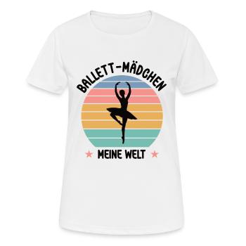 Ballett Positionen Tänzerin Ballerina Ballet Tanz - Frauen T-Shirt atmungsaktiv - Weiß - Vorne - AI Model Female 172 dark (172cm)