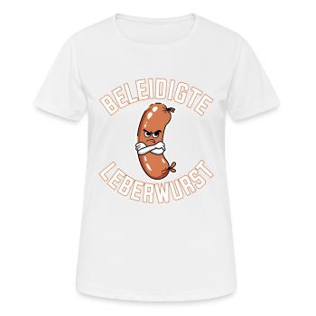 Lustige Beleidigte Leberwurst Illustration - Frauen T-Shirt atmungsaktiv - Weiß - Vorne - AI Model Female 172 dark (172cm)