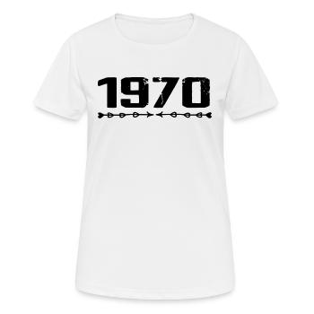 1970 Retro 1970 Geburtstag 1970 Vintage 1970 - Frauen T-Shirt atmungsaktiv - Weiß - Vorne - AI Model Female 172 dark (172cm)