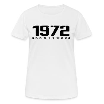 1972 Retro 1972 Geburtstag 1972 Vintage 1972 - Frauen T-Shirt atmungsaktiv - Weiß - Vorne - AI Model Female 172 dark (172cm)