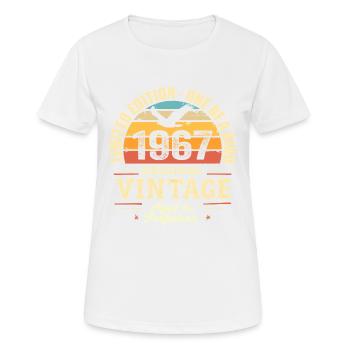 1967 Geburtstagsgeschenk Jahrgang 1967 Retro 1967 - Frauen T-Shirt atmungsaktiv - Weiß - Vorne - AI Model Female 172 dark (172cm)