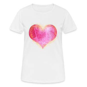 Herz Gold - Frauen T-Shirt atmungsaktiv - Weiß - Vorne - AI Model Female 172 dark (172cm)