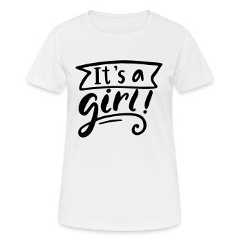 sa fille est une fille enceinte - T-shirt respirant Femme - blanc - Devant - AI Model Female 172 dark (172cm)