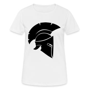 Spartaner - Frauen T-Shirt atmungsaktiv - Weiß - Vorne - AI Model Female 172 dark (172cm)