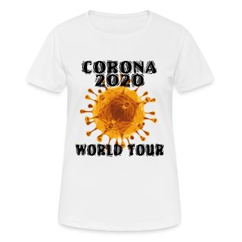 TOUR DU MONDE DE CORONA - T-shirt respirant Femme - blanc - Devant - AI Model Female 172 dark (172cm)