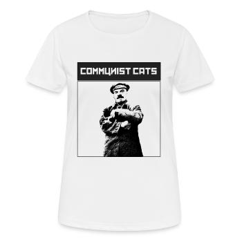 Communist Cats - Lenin - Women's Breathable T-Shirt - white - Front - AI Model Female 172 dark (172cm)